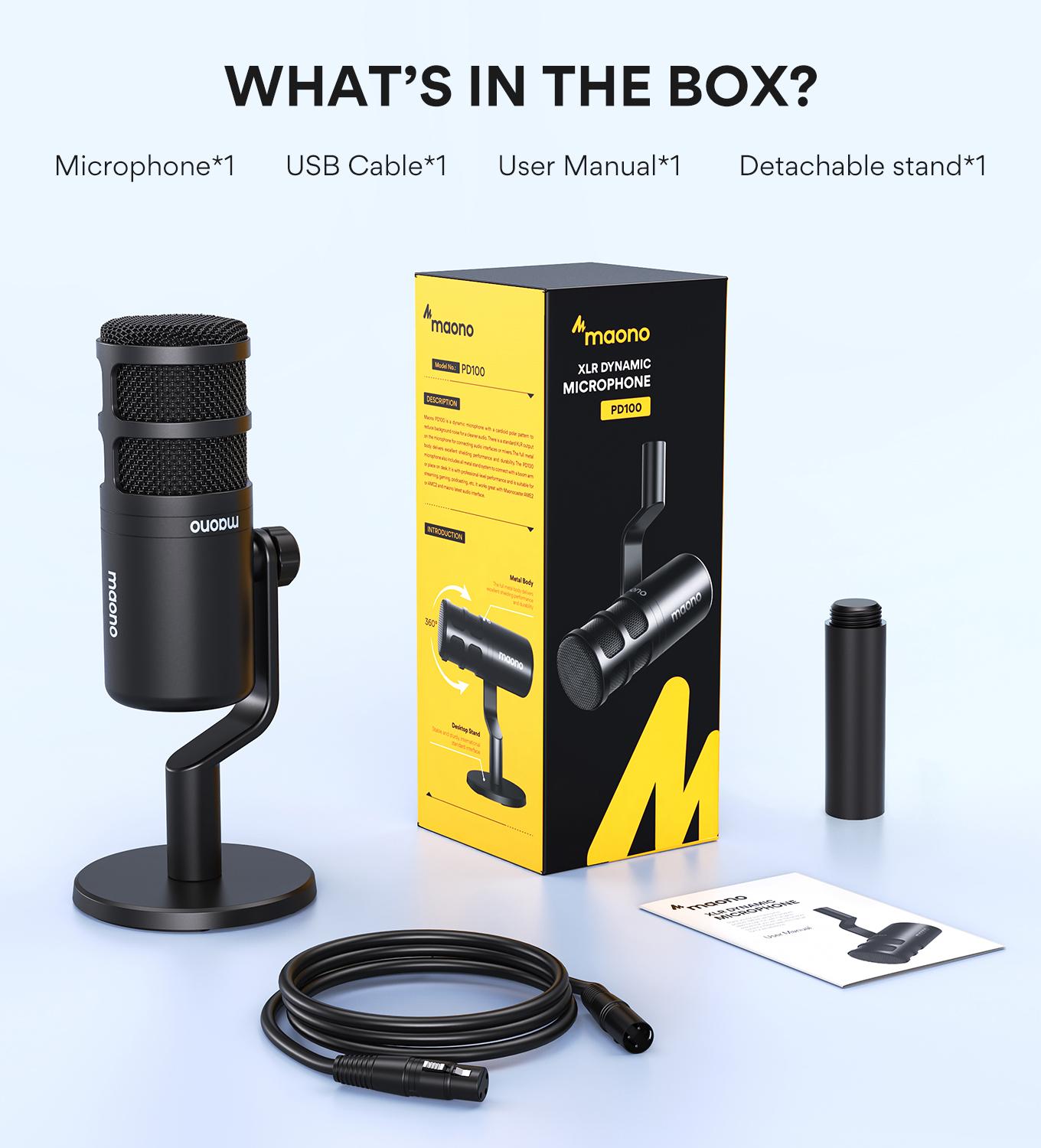 Micrófono Dinámico Maono PD100 XLR