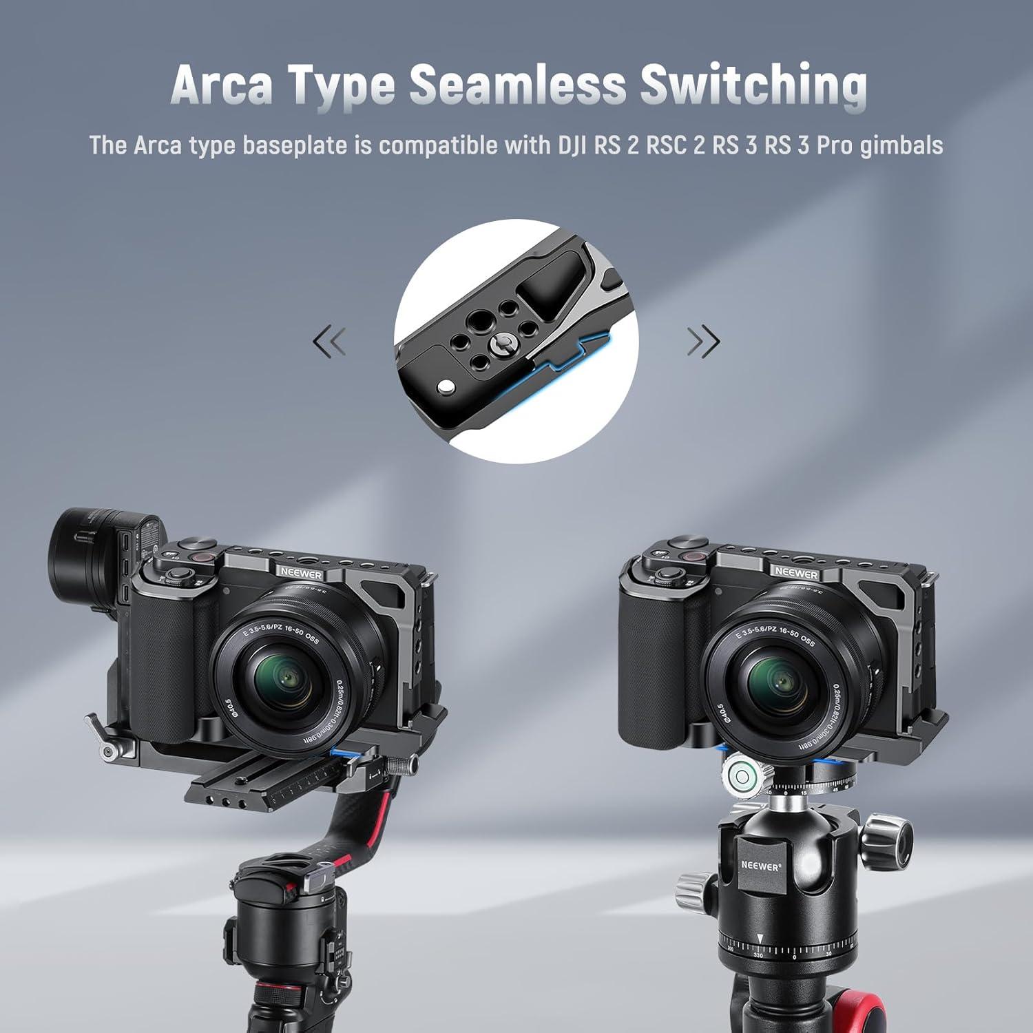 Jaula Neewer CA003S para Sony ZV-E10 con Empuñadura