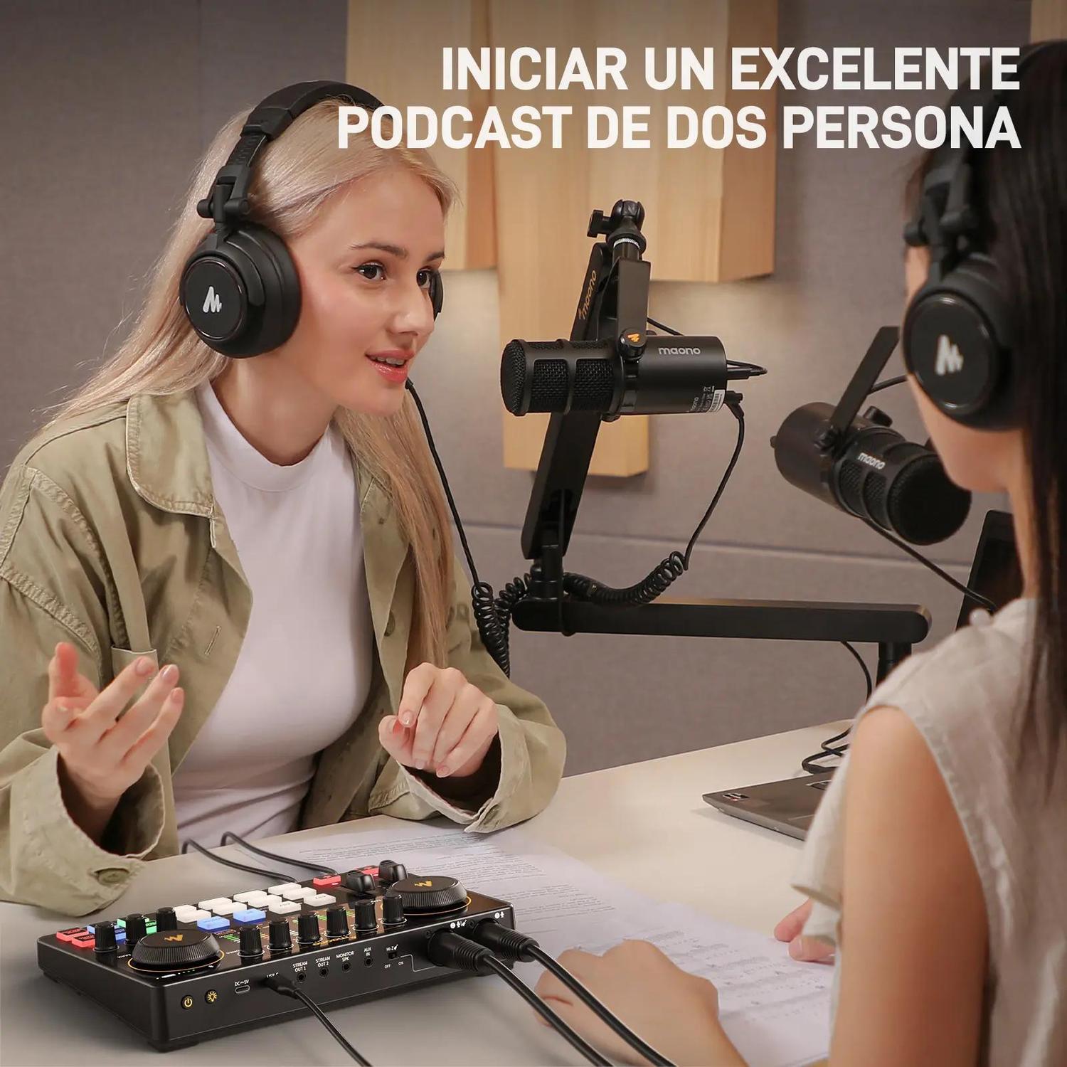 Interfaz de Audio Maonocaster AME2 Gen 2 para Podcasting