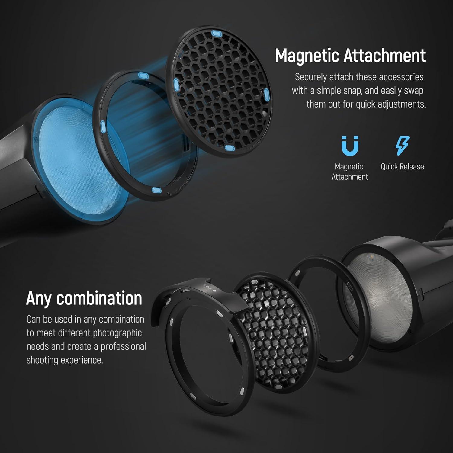 Kit Magnético Neewer CRM2 para Flashes de Cabeza Redonda